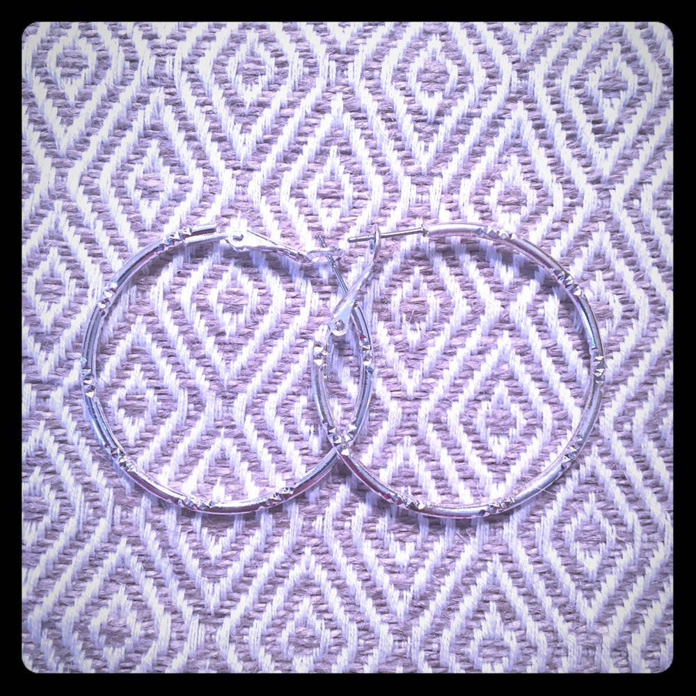 Silver hoop earrings
